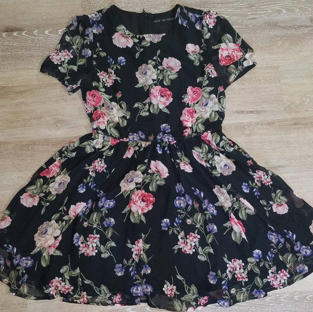 Black Floral Dress